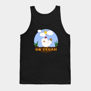 Go Vegan Cute Chick 3 Tank Top